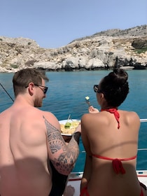 Lindos: Privat solnedgangskrydstogt med snacks og prosecco
