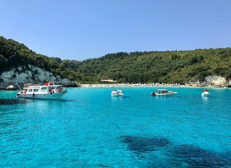 From Lefkimmi: Paxos, Antipaxos & Blue Caves Boat Tour