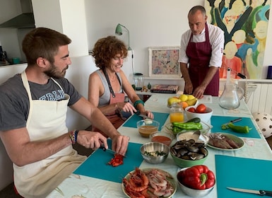 Rooftop Paella Seafood Cooking Class Experience in Barcelona