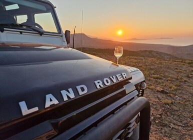 Rethymo: Landrover Safari bei Sonnenuntergang mit Abendessen und Getränk