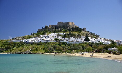 Rhodos: Landudflugt, sommerfugledalen og Lindos