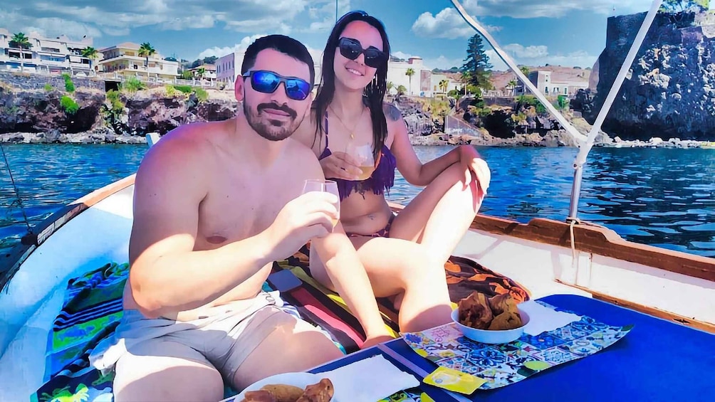 Picture 7 for Activity Aci Trezza: Cyclops Coast Boat Tour with Food and Swimming