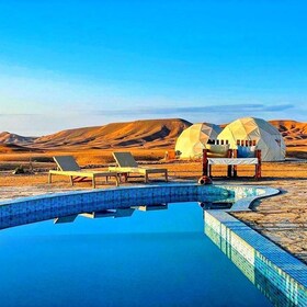 Marrakech : Agafay Desert Camp Déjeuner avec promenade à dos de chameau et ...